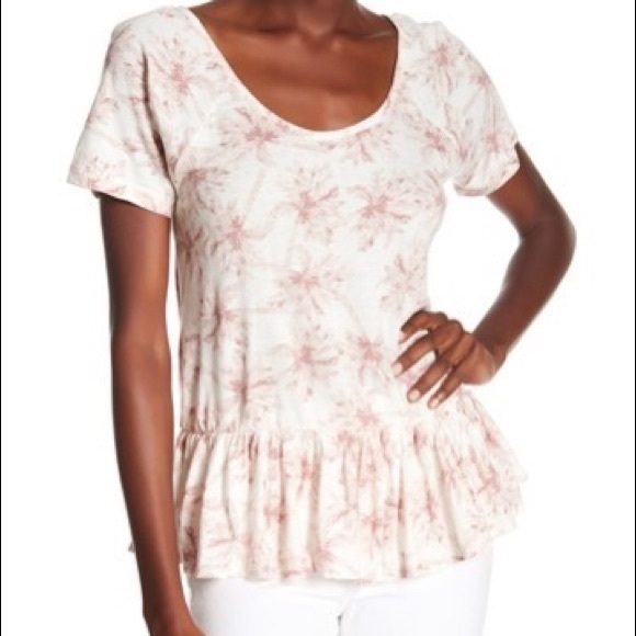 Lucky Brand Tops - Lucky Brand Criss-Cross Back Peplum Top Blouse